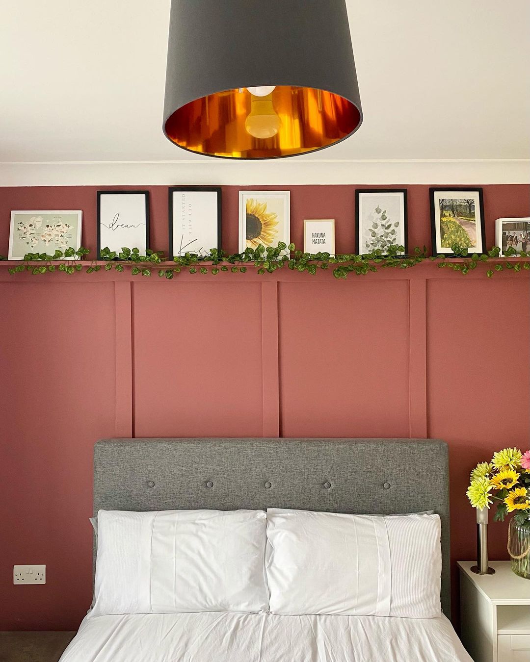 Grey and pink bedrooms